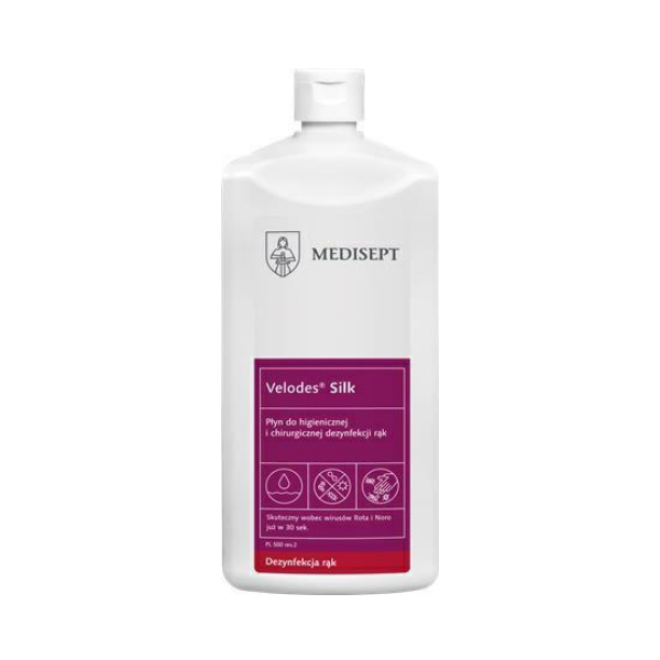 Płyn do higienicznej i chirurgicznej dezynfekcji rąk Medisept Velodes® Silk 500 ml